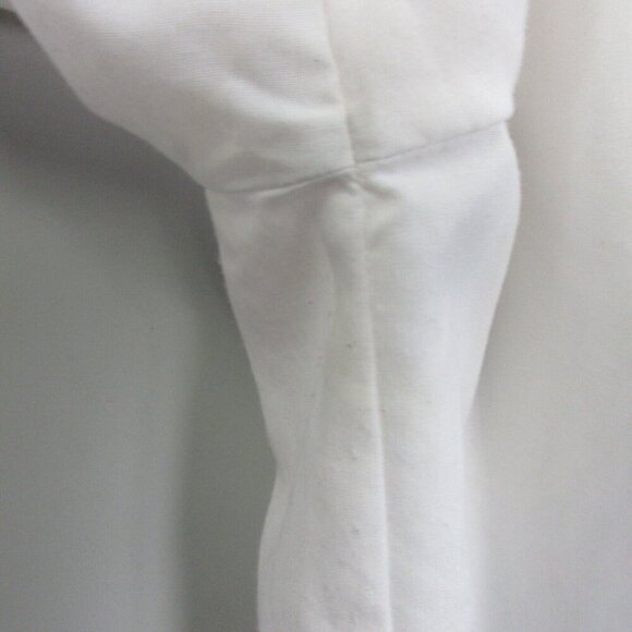 Club Monaco Button Front Blouse Womens M White Long Sleeve Pockets Casual 92 - Picture 7 of 9